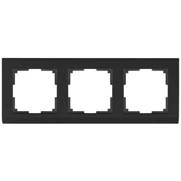 Рамка 3-местная Werkel W0031808 черный (WL04-Frame-03-black)