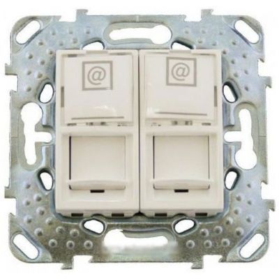 Розетка комп(RJ45) 2-ая SE Unica Бел кат 5е с полем для надписи MGU5.2020.18ZD