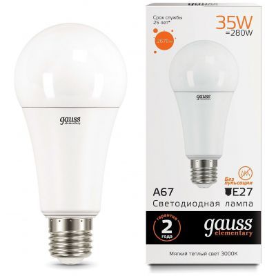 Лампа Gauss 70215 LED Elementary A67 35W E27 3000K