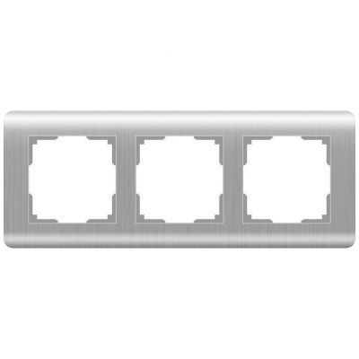 Рамка на 3 поста Werkel W0032106 серебро (WL12-Frame-03)