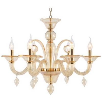 Подвесная люстра Crystal Lux Caetano SP-PL6 Amber Caetano