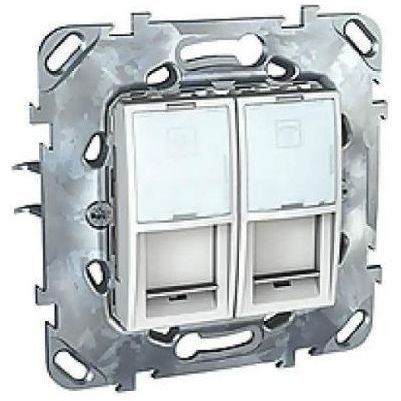 SE Unica Бел Розетка комп(RJ45) 2-ая кат 6 с полем для надписи MGU5.2424.18ZD