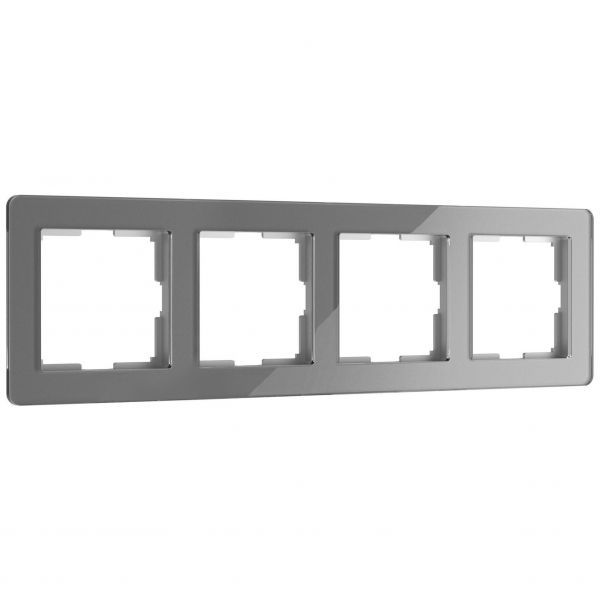 Рамка на 4 поста Acrylic (графит) W0042704 Werkel