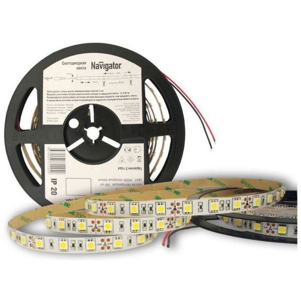Светодиодная лента Navigator 71 424 NLS-5050W60-14.4-IP20-12V R5