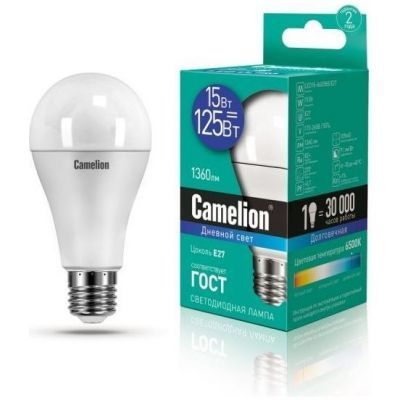 Светодиодная лампа Camelion LED15-A60/865/E27