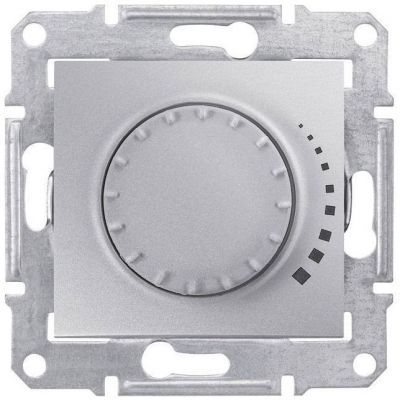 Светорегулятор поворотный Schneider Electric Sedna Алюминий 1000Вт, для л/н и г/л с обмот. трансформатором