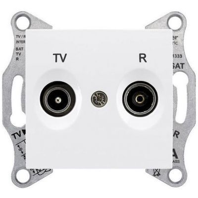 Розетка TV/R оконечная Schneider Electric Sedna Белый 1dB