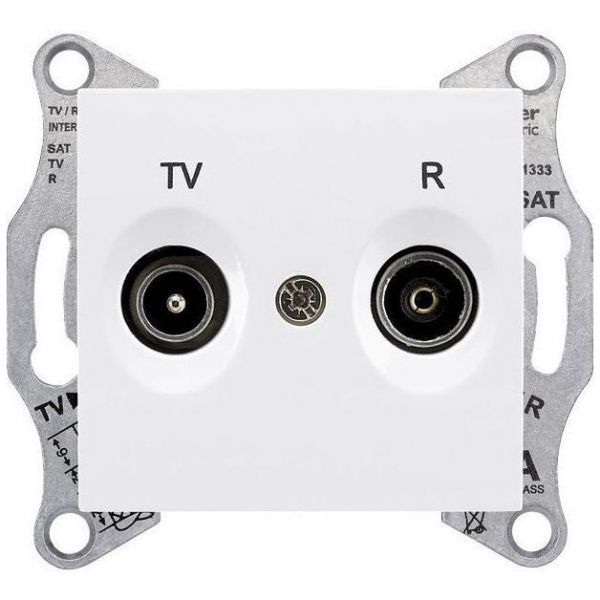 Розетка TV/R оконечная Schneider Electric Sedna Белый 1dB