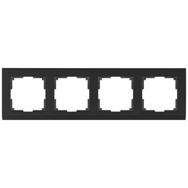 Рамка 4-местная Werkel W0041808 черный (WL04-Frame-04-black)