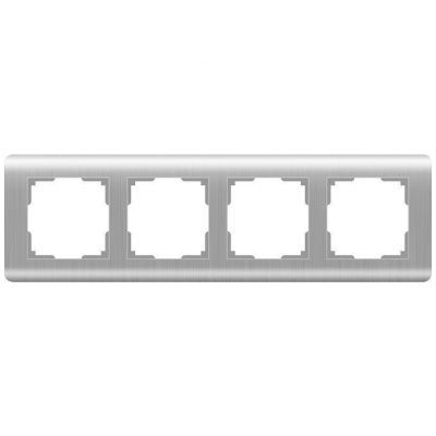 Рамка на 4 поста Werkel W0042106 серебро (WL12-Frame-04)