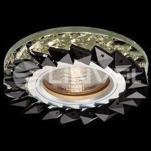 Светильник встраиваемый Linvel V 723 Miror/Clear Black 220V/12V 35W G5.3