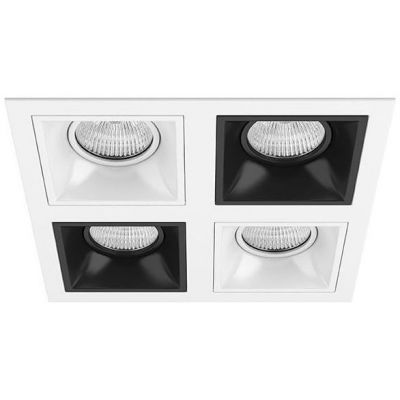Встраиваемый точечный светильник D54606070607 белый/черный Domino Lightstar