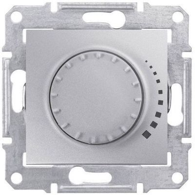Светорегулятор поворотный Schneider Electric Sedna Алюминий 25-325Вт, для л/н и г/л с обмот. трансформатором