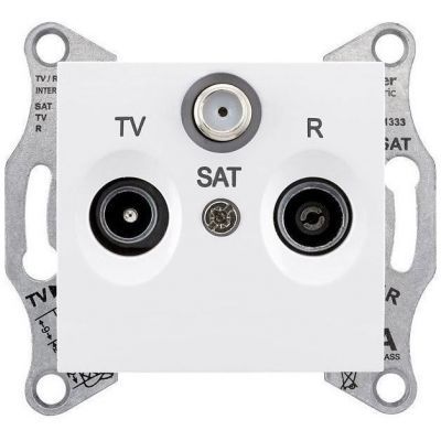 Розетка TV/R/SAT оконечная Schneider Electric Sedna Белый 1dB
