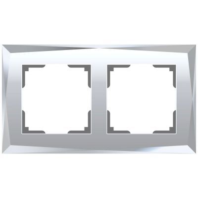 Рамка из стекла на 2 поста Werkel W0021220 зеркальный (WL08-Frame-02)