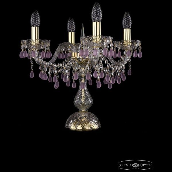 Настольная лампа Bohemia Ivele Crystal 1410L/4/141-39/G/V7010