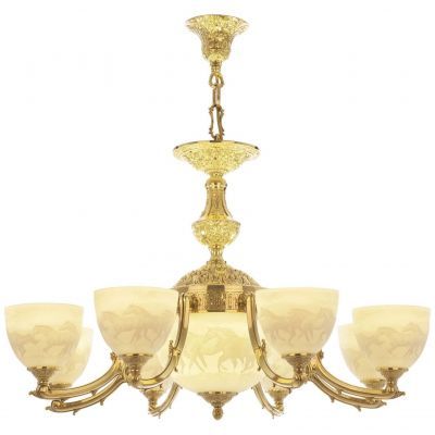 Люстра бронзовая 72211P/8/210 G P1 U Horse Bohemia Ivele Crystal