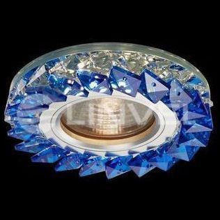 Светильник встраиваемый Linvel V 723 Miror/Clear Blue 220V/12V 35W G5.3