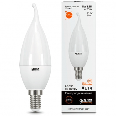Лампа Gauss 33120 LED Elementary Candle 10W E14 4100K