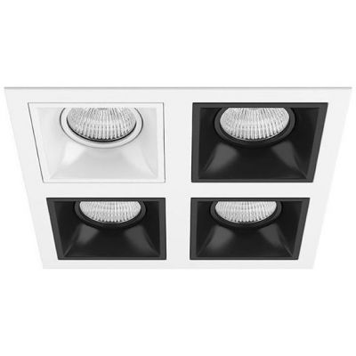 Встраиваемый точечный светильник D54606070707 белый/черный Domino Lightstar