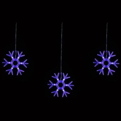 Завеса-гирлянда фигурная для помещений Uniel ULD-E1503-036/DTA BLUE IP20 SNOWFLAKES-1