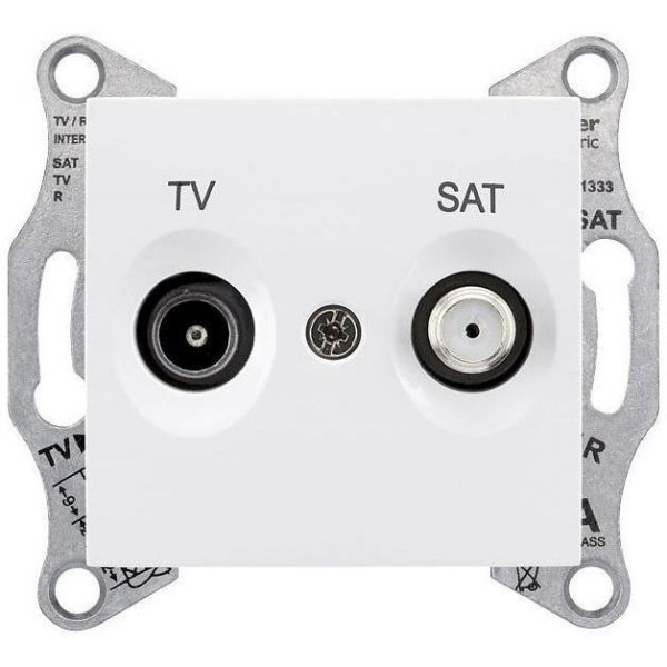 Розетка TV/SAT оконечная Schneider Electric Sedna Белый 1dB