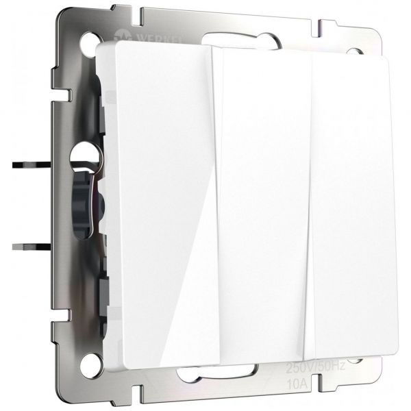 Выключатель 3-клавишный Werkel W1130001 белый (WL01-SW-3G)