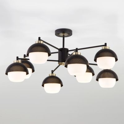 Умная потолочная люстра в стиле лофт Eurosvet 70106/8 черный Smart