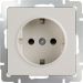 Розетка с з/к со шторками Werkel W1171103 слоновая кость (WL03-SKGS-01-IP44-ivory)