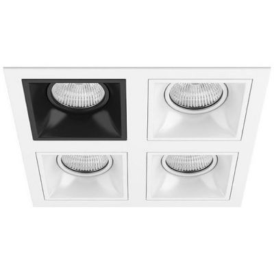 Встраиваемый точечный светильник D54607060606 белый/черный Domino Lightstar