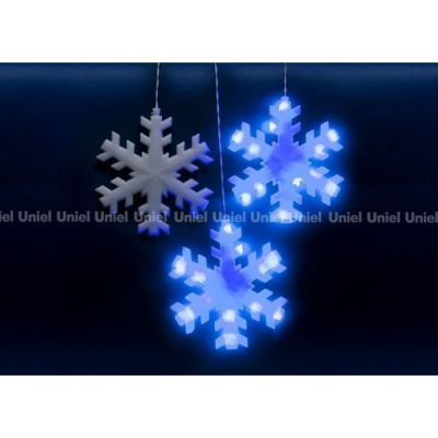 Завеса-гирлянда фигурная для помещений Uniel ULD-E2703-120/DTA BLUE IP20 SNOWFLAKES