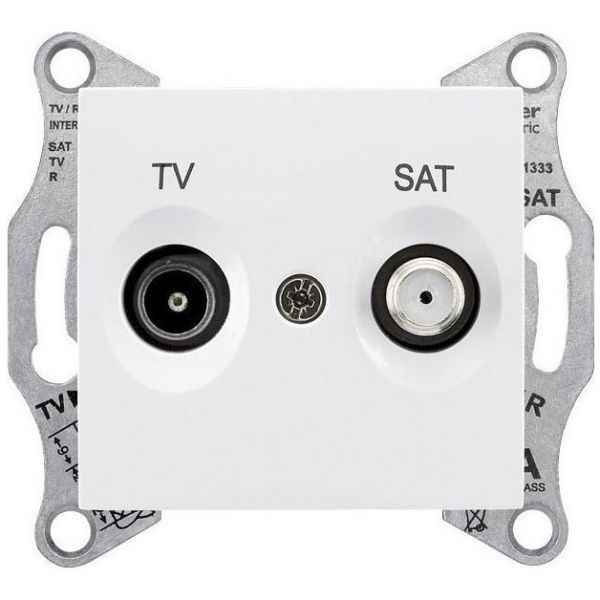 Розетка TV/SAT проходная Schneider Electric Sedna Белый 4dB