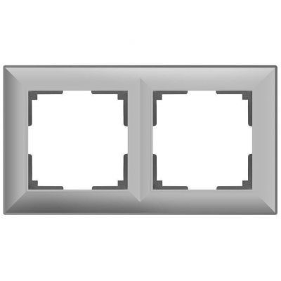 Рамка на 2 поста Werkel W0022206 серебро (WL14-Frame-02)