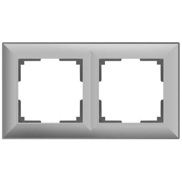 Рамка на 2 поста Werkel W0022206 серебро (WL14-Frame-02)