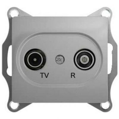 Розетка проходная SE Glossa Алюминий TV-R 4DB GSL000395