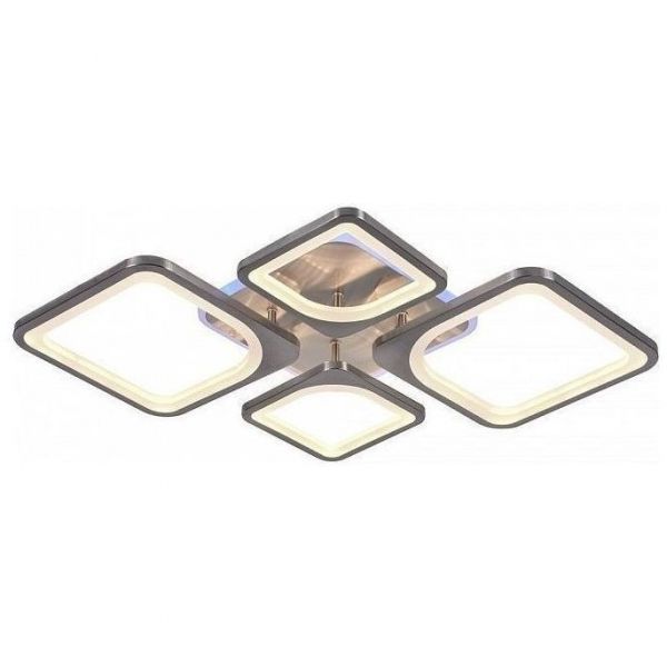 Потолочный светодиодный светильник 8057/2+2 NKL 112W+8W RGB никель Profit Light