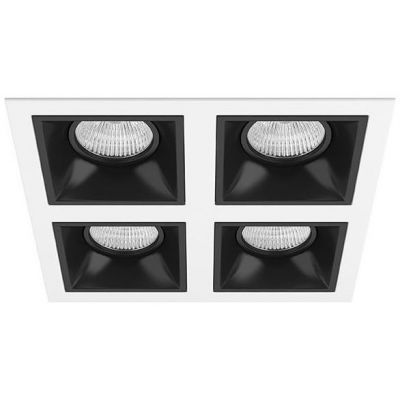 Встраиваемый точечный светильник D54607070707 черный/белый Domino Lightstar