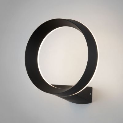Уличный настенный светодиодный светильник Ring IP54 Elektrostandard 1710 TECHNO LED черный