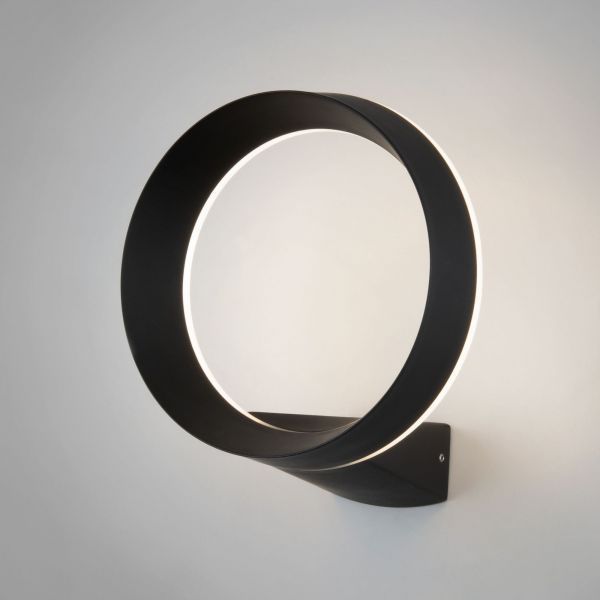 Уличный настенный светодиодный светильник Ring IP54 Elektrostandard 1710 TECHNO LED черный