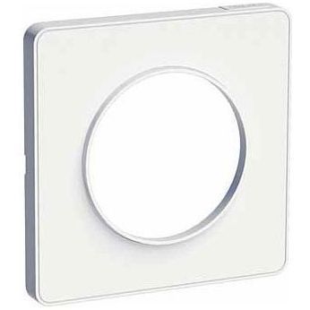 Рамка 1-я Schneider Electric Odace Белый/Белый