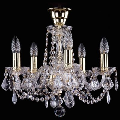 Люстра Bohemia Ivele Crystal 1402/5/141/G/Leafs/Tube