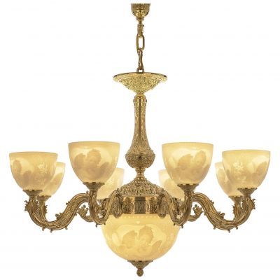 Люстра бронзовая 71101P/8/210 G P1 U Angel Bohemia Ivele Crystal