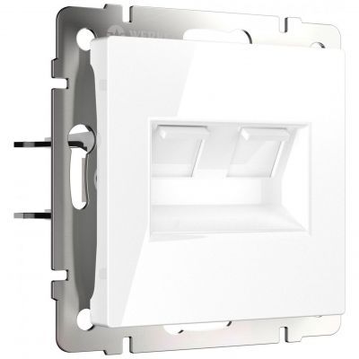 Розетка двойная Ethernet Werkel W1181101 белый (WL01-RJ45+RJ45)