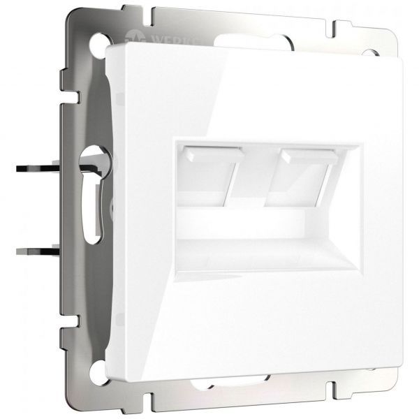 Розетка двойная Ethernet Werkel W1181101 белый (WL01-RJ45+RJ45)