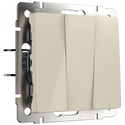 Выключатель 3-клавишный Werkel W1130003 слоновая кость (WL03-SW-3G-ivory)