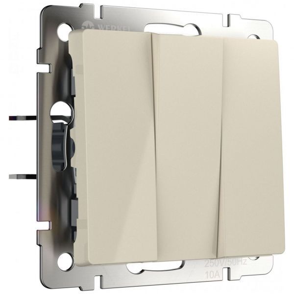 Выключатель 3-клавишный Werkel W1130003 слоновая кость (WL03-SW-3G-ivory)