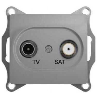 Розетка оконечная SE Glossa Алюминий TV-SAT 1DB GSL000397