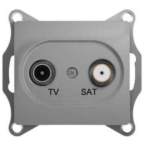 Розетка оконечная SE Glossa Алюминий TV-SAT 1DB GSL000397