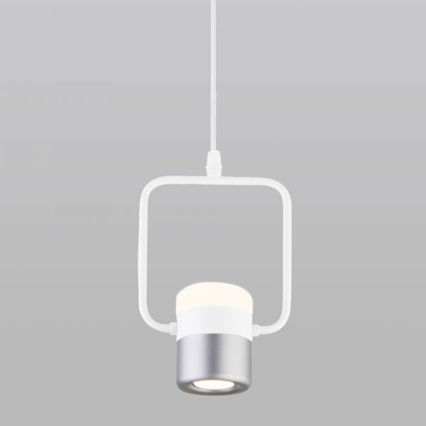 Подвесной светильник Eurosvet 50165/1 LED белый/серебро Oskar
