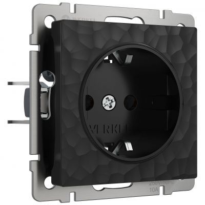Розетка с заземлением Werkel W1271008 черный